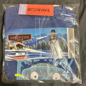 7/8 Rayan Club Boys shark Fleece Pajama Set